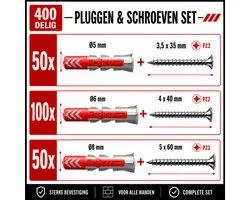 Fischer Duopower Pluggen & Schroeven Set – 400 Stuks – Tornitrex