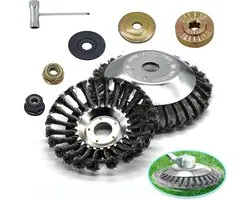 Universele Adapter Kits - 6 inch Weed Wacker Steel Wire Rotary Brush Cutter Head Trimmer Blade met Lichtgewicht Garden Moss Grass Roest Removal