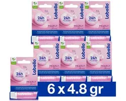 Labello Lippenbalsem Blister Pearly Shine - 6 x - Voordeelverpakking