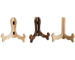 3 stuks Plate stand for wood, sign holder, photo stand, table, mini easel, can be used as a decorative support for records, gramophone records, books and plaques