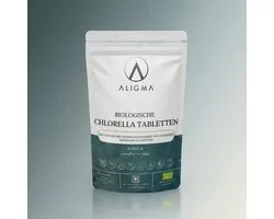 Aligma Biologische Chlorella Tabletten 500 stuks – 500mg | Gekneusde Celwanden | Chlorofyl & Vitamine B12 | Vegan | EU Biologisch