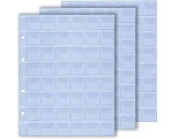 Pochettes et feuilles pour pièces commémoratives de 2 euros : format Optima (5 pièces, 48 compartiments)