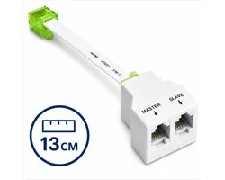 P1 Splitter RJ12 – P1 Poortsplitter voor Slimme Meter – Master & Slave – DSMR 4 & 5 – Geschikt voor HomeWizard, P1 Meter, Home Assistant & DSMR Logger – 13 cm