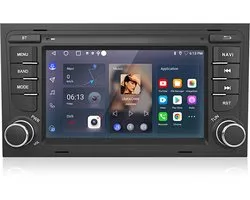 Junsun Android 15 Autoradio Geschikt Voor Audi A4 8E 8H B6 B7 (2000-2009) Accessoires, 2GB+64GB, Draadloze CarPlay & Andriod Auto, DAB+, GPS-navigatiesysteem, Bluetooth, Stuurwielbediening, WiFi, 7-inch Touchscreen, DSP, Quad-core processor