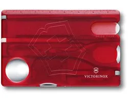 Victorinox SwissCard Nailcare Multitool 13 Functies Transparant Rood