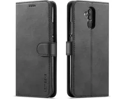 LC.IMEEKE Luxe Book Case - Geschikt voor Huawei Mate 20 Lite Hoesje - Zwart
