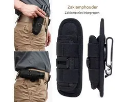 BukkitBow - Premium Zaklamp Houder - 360° Roteerbare Nylon Holster - Multifunctionele Outdoor Tool voor Kamperen en Survival