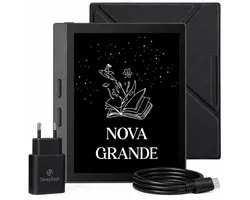 SwayTosh Liseuse Nova Grande – 7 pouces 2026 – 32 Go + Stockage Cloud – Liseuse avec étui de luxe – Prise en charge Storytel – Éclairage de l'écran et mode nuit – Liseuse pour e-books et livres audio – Avec chargeur