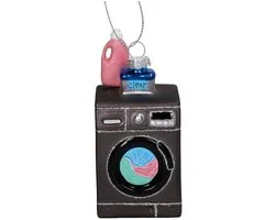 HD Collection Glazen kerstornament kerst hanger wasmachine 10 cm