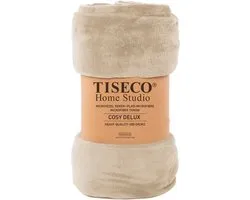 Tiseco Home Studio - Couverture COSY DELUX - microflanelle - 280 g/m² - 240x220 cm - Sable