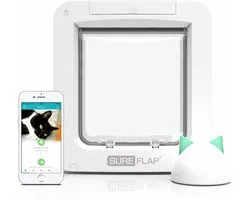 Sureflap Microchip Huisdierluik Connect Bundel - Kattenluik - Hondenluik - Wit - 17 x 17,8 cm