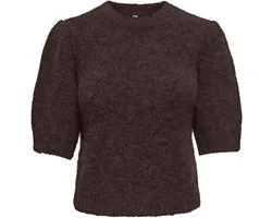 Pull Only Onlnellie Ss O-neck Knt Nca 15380526 Coffee Bean/melange Femme Taille - M