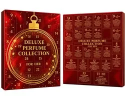 Real Time Adventskalender-DELUXE PERFUME COLLECTION FOR HER-met 24 miniflesjes parfum