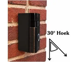 Alvora hoekbeugel 30 graden geschikt voor Ring Video Deurbel Gen 2 / Ring Doorbell Gen 2 - Schuine montagebeugel - Zwart