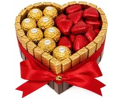 Cadeau Coeur Chocolat - Coffret Cadeau - Cadeau Saint Valentin - Cadeau Saint Valentin Ferrero Rocher - Cadeau Saint Valentin - Amour - Fête des Mères - Vaderdag - Anniversaire