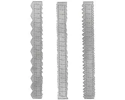 LGEGE Irregular Deckle Edge Ruler 3Pcs Sets, 8.7inch Paper Tear Ruler for Cutting Paper to Wavy Line Jagged Decorative - ShopVlot