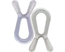 ZoLi - Bunny™ Dual Nub Teething Toys | Jouets de Dentition Bunny™ à Double Protubérance - Lilac & Ash