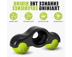 Pieds Rocker Plate réglables pour Home Trainer - 4 Pièces, adaptés au Cyclisme en Salle, Adaptateur Stable avec Balles de Tennis pour Wahoo Kickr Core et 4 Rouleaux d'entraînement