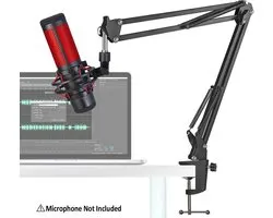 HyperX QuadCast Boom Arm/Stand - Pied de microphone de studio professionnel, compatible avec le microphone HyperX QuadCast S