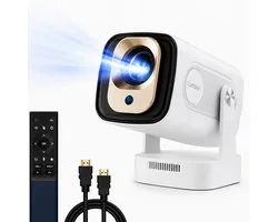 Lumistar® Horizon Mini Beamer - Full HD LED - Alles-in-één Smart TV Projector - 2026 model - Android 13.0 - WiFi 6 & Bluetooth 5.4 - 4k support - Beamer - Home Cinema - Wit