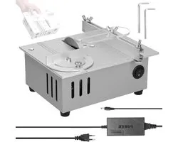 HUIOP 96W Multifunctional Electric Table Saw Small Household Cutting Tool DIY Height Adjustable Saw Blade Woodworking Machine