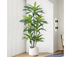 180cm Artificial Tree Artificial Dracaena Large Artificial Plants with Black Planter Indoor Artificial Plants Indoor - ShopVlot
