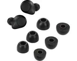 Housse pour écouteurs kwmobile 6x - Compatible avec Jabra Elite 85t - Fabriquée en mousse à memory de forme noire - Taille S, M et L