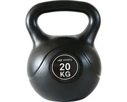AJ-Sports Kettlebell - PVC 20 kg - Kettlebell - Poids - Musculation - Noir - Fitness - Adapté pour Crossfit & Fitness