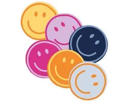 30x Sticker Smiley - Emoji - Mix - Sluitsticker - Sluitzegel - Feeststicker Presentje - Enveloppe - Cadeau - Gift - Cadeauzakje - Traktatie - Leuk inpakken - Sticker - 39mm - 30 Stuks