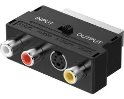 Sinox GO Scart - Composiet 3RCA en S-VHS adapter