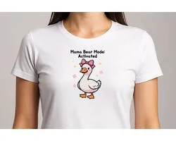 Mama Bear Mode Activated - T Shirt - cute - kawaii - Gift - Cadeau - schattig - schattigdesign - liefdesign - pastelkunst - Funny - Gans
