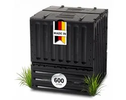Garantia Eco-King Composter 600 liter zwart - Composter tuin, snelle compostering, afval & recycling, organisch afval, compostbak, tuin, thermocomposter, tuin, compost, organische afvalbak