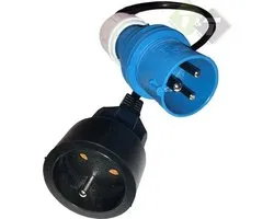 BTP -CEE verloop contrastekker - 230 Volt - 16 Ampere - 3 pen - CE keuring