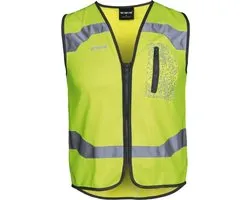 WOWOW Drone Gilet de sécurité avec fermeture éclair - vélo - course - marche - taille L - jaune