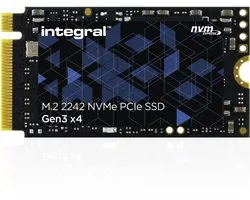 Integral 1TB M.2 2242 NVMe SSD Gen3 | Ultra-Compact Upgrade (3400/3000 MB/s)