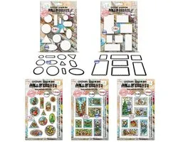 Aall & Create A6 clearstamp & Dies - Postage christmas shapes