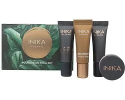 INIKA Organic - Foundation Trial Set – Very Light - Vegan & Biologisch – 3 Foundations + Primer – Voor Alle Huidtypes