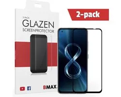 2-pack BMAX geschikt voor de Asus Zenfone 8 screenprotector van gehard glas - Beschermglas - Tempered Glass - Glasplaatje - Screenprotector - Full Cover