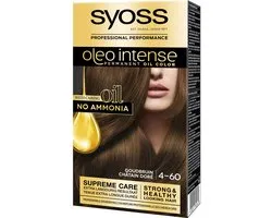 Syoss Oleo Intense 4-60 Haarverf - Goudbruin - Permanente Haarkleuring - Ammoniakvrij - Met Voedende Oliën - 100% Grijsdekking - Langdurige Kleur - 1 stuk