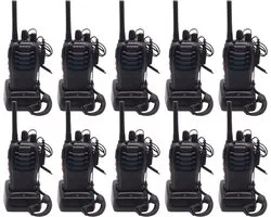 Walkietalkie - Set van 10x Baofeng BF-88E PMR portofoons - Met headsets
