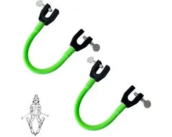 2-stuks Skitip connector - Skitraining connector - Trainingshulpmiddel met eenvoudige wigcontrole - Gemakkelijk skiën - Snelheidsregeling - Draagbaar - Skitrainingshulpmiddel voor beginners, kinderen en volwassenen - Groen