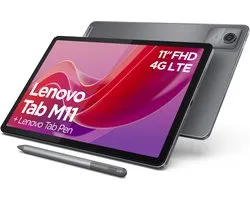 Lenovo Tab M11 – 4GB RAM – 128GB opslag – Inclusief Tab Pen – LTE – Grijs