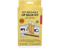 Kikkerland DIY Bijenwas Lip Balsem kit - Maak je eigen lippenbalsem - 100% natuurlijk - Voor twee balsem sticks