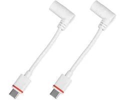 aladdien - USB-C Adapter - 2x USB-C Adapter - Voor Ring Solar Panel - Beveiligingscamera's - Opladen en Verbinden - Geschikt voor Diverse Apparaten ..