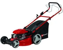 Tondeuse à gazon thermique Einhell GC-PM 51/3 S HW-E - 170 cm³ - 2,7 kW - 4 temps - Largeur de coupe : 51 cm - Surface de pelouse recommandée : jusqu'à 1800 m² - Bac de collecte 70 L - Hauteur de coupe : 30- 80 mm - Démarreur électrique