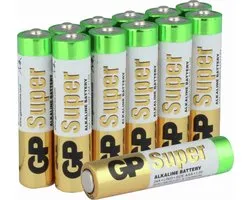 GP Batteries Super Alkaline AAA, Batterie à usage unique, AAA, Alcaline, 1,5 V, 12 pièce(s), Multicolore