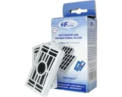 Eurofilter Microban hygiënefilter - 2 stuks - antibacterieel koelkast filter geschikt voor Whirlpool en Bauknecht - nr. C00629721 - 481248048172