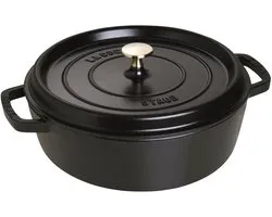 Staub Lage cocotte 28cm / 5.7L - Zwart