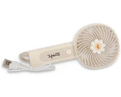 Mr.Wonderful Draagbare mini-handventilator, roze madeliefje, kleine handventilator met 3 snelheden, oplader inbegrepen, ideaal voor in de handtas, Meerkleurig, Nuttig