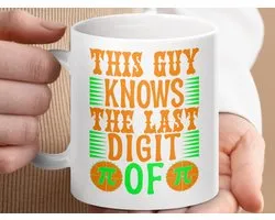 Mok This Guy Knows Pi Last Digit, Math Geek Gift, Pi Day Gift Idee, Wiskunde Nerd Cadeau, Grappige Geek Mok, Wiskunde Humor Mok